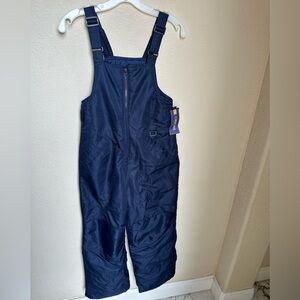 Cherokee Youth Unisex Navy Blue Polyester Fill Snow Bib Pants Size Large 12/14